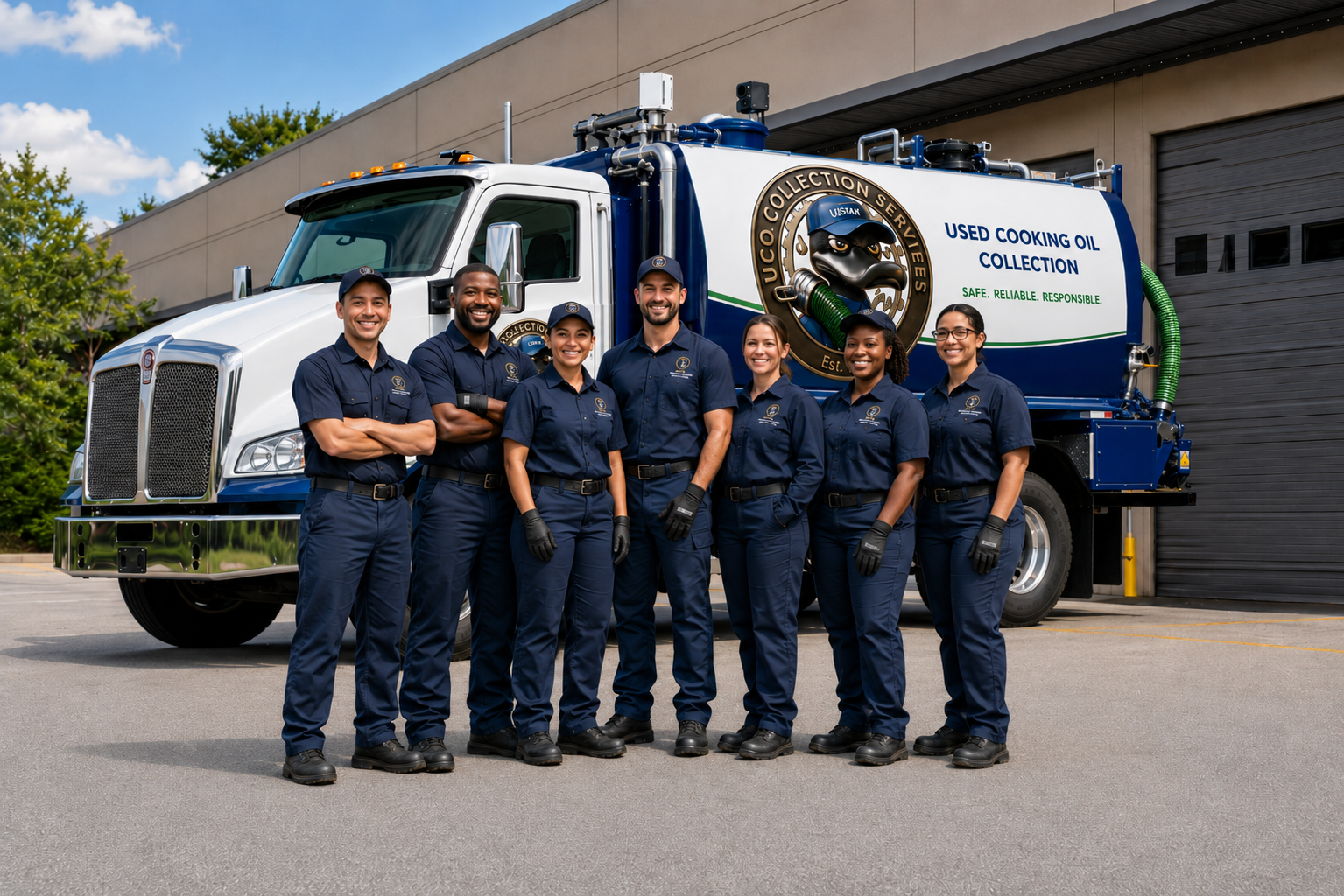 UDS Fresh Air Team standing in front of a service truck